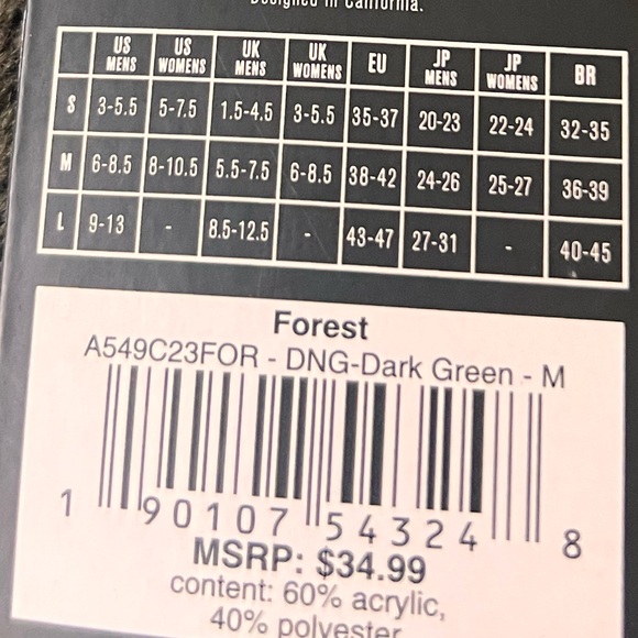 Stance Fleece Lined Winter Sock Heavy Cushion Men M 6 7 8 Women L 8 9 10 - Picture 7 of 15